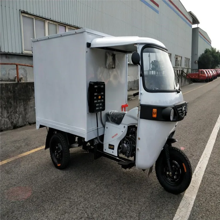 200cc factory price good quality tricycle 3 wheel closed body cargo motorcycle express tricycle