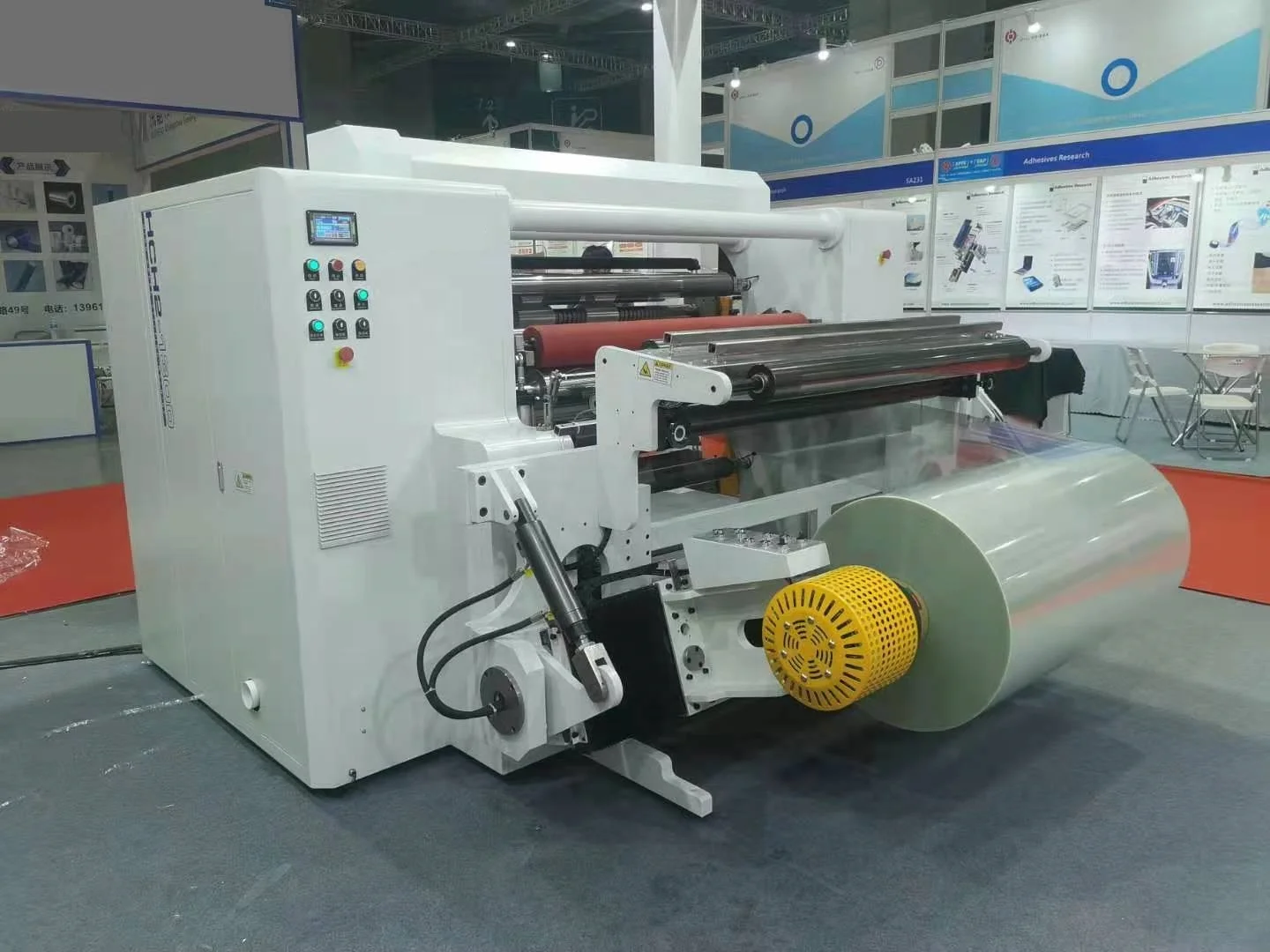 high speed paper PP PE OPP PVC plastic film cutting slitting rewinding machine