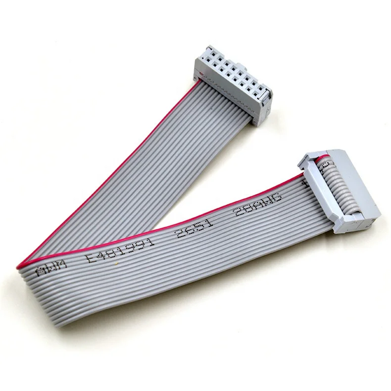 Пользовательский AWM UL2651 IDC гибкий PH1.27 16pin плоский ленточный кабель с разъемом 2,54 мм Шаг IDC