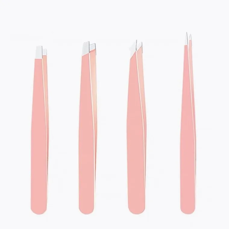 
Pink Style High Quality Eye Brow Metal Tweezers For Eyebrow 