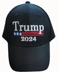 Hot wholesale 6 panel cotton embroidery campaign election hat usa election 2024 cap