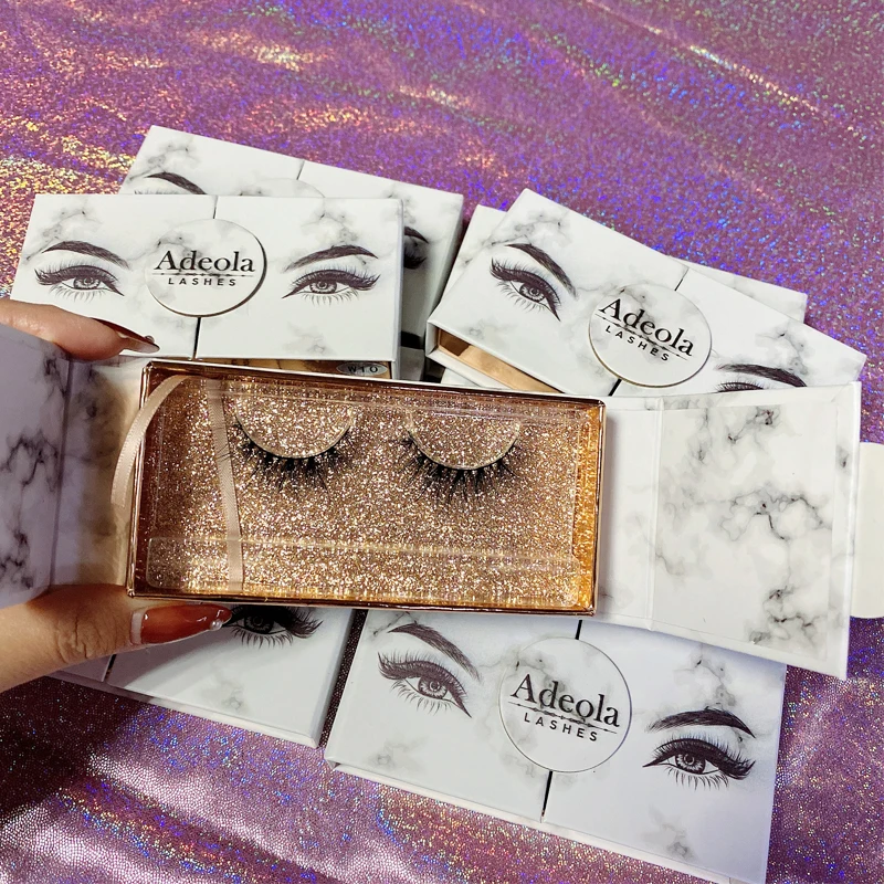 Handmade full strip lashes wholesale 18mm short natural faux mink eyelashes 25 mm 3d mink eyelash with magnetic box