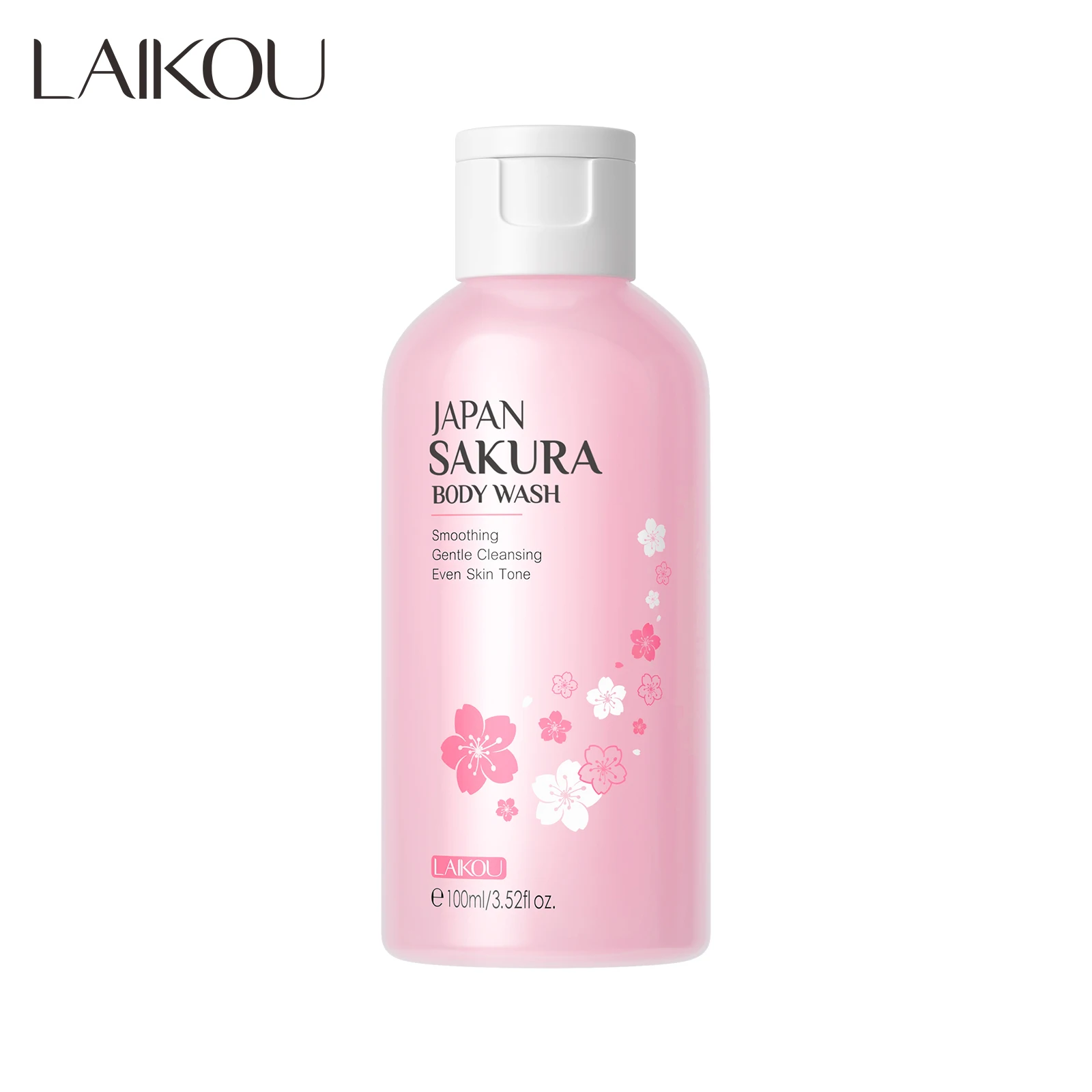 LAIKOU 100ml Private Label Natural Organic Bath Care for Skin Washing Body Wash Liquid Soap Whitening Body Shower Gel Body Wash