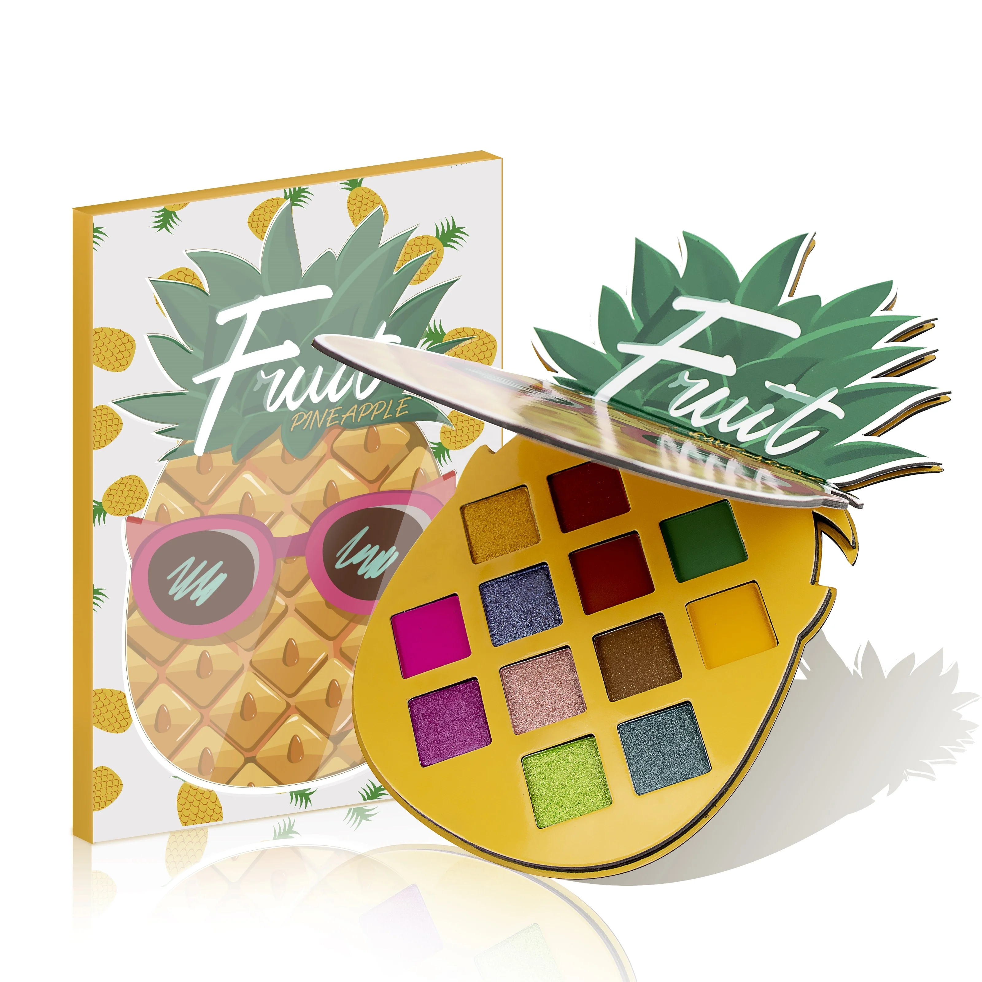 
2020 Maquillaje Sombras Pigmented Colored Unique Vegan Neon Custom Logo Makeup Eyeshadow Palette Private Label 