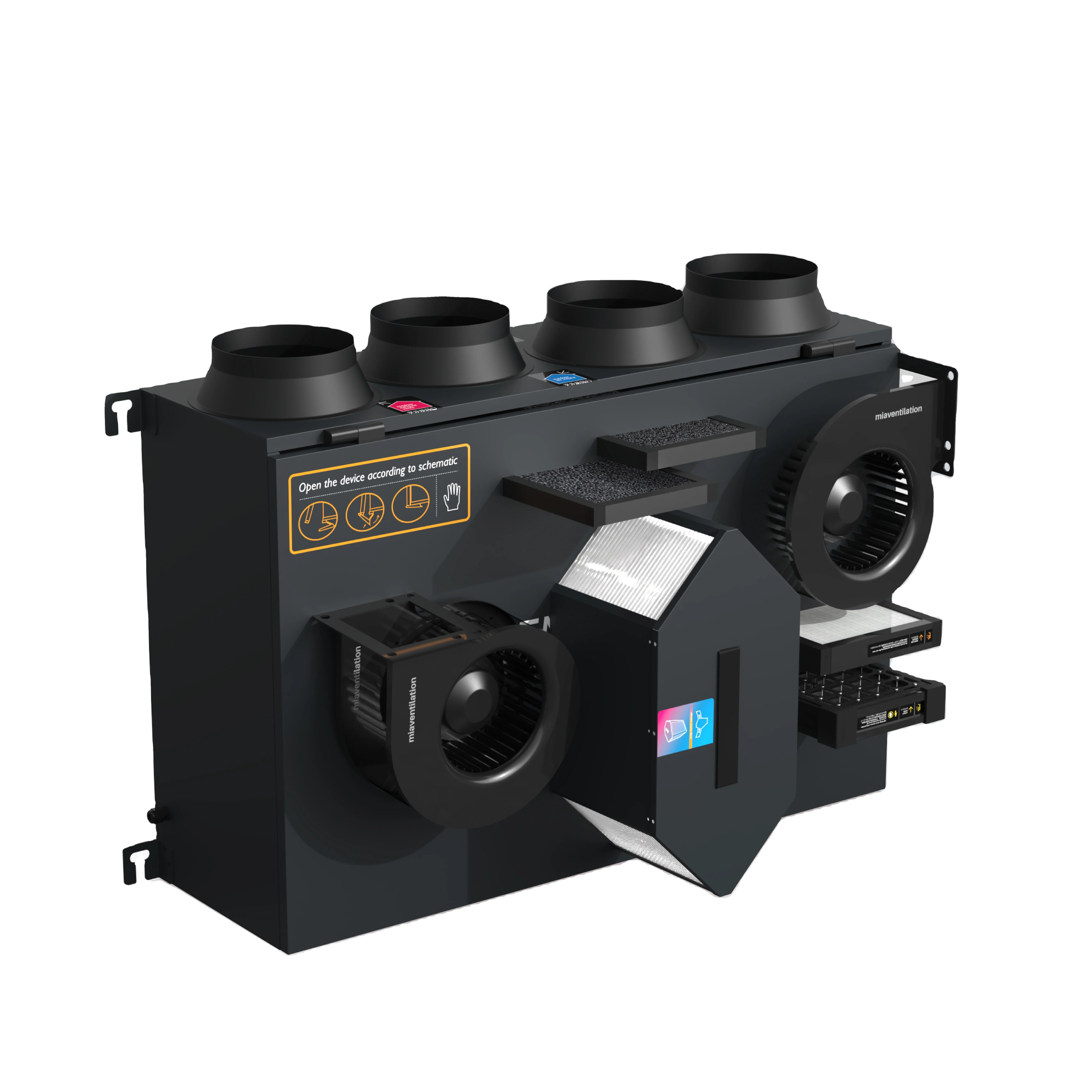 MIA Ceiling Mounted Integrated Air Distribution Box Erv Energy Recovery Ventilation Recuperator Ventilator