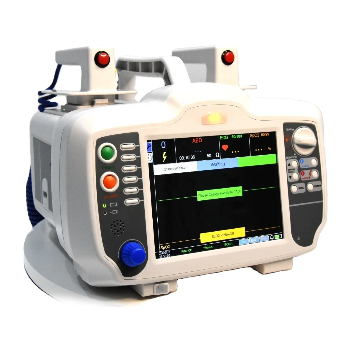 Hospital Use biphasic Defibrillator DM7000 with Monitor / MANUAL / AED/PACER