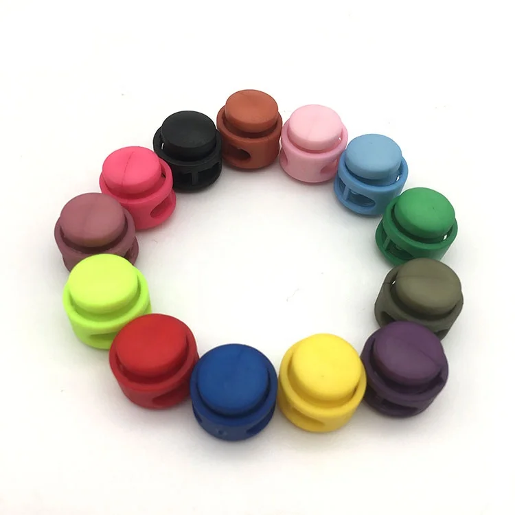 Цветная Пластиковая пружинная пробка с двумя отверстиями, 6 мм