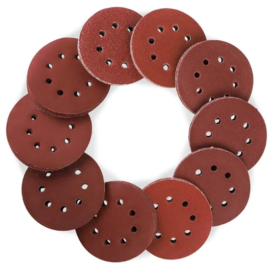 5 Inch  40#  sandpaper disc with 8 holes Sanding paper Disc Abrasive Paper  Long-lasting