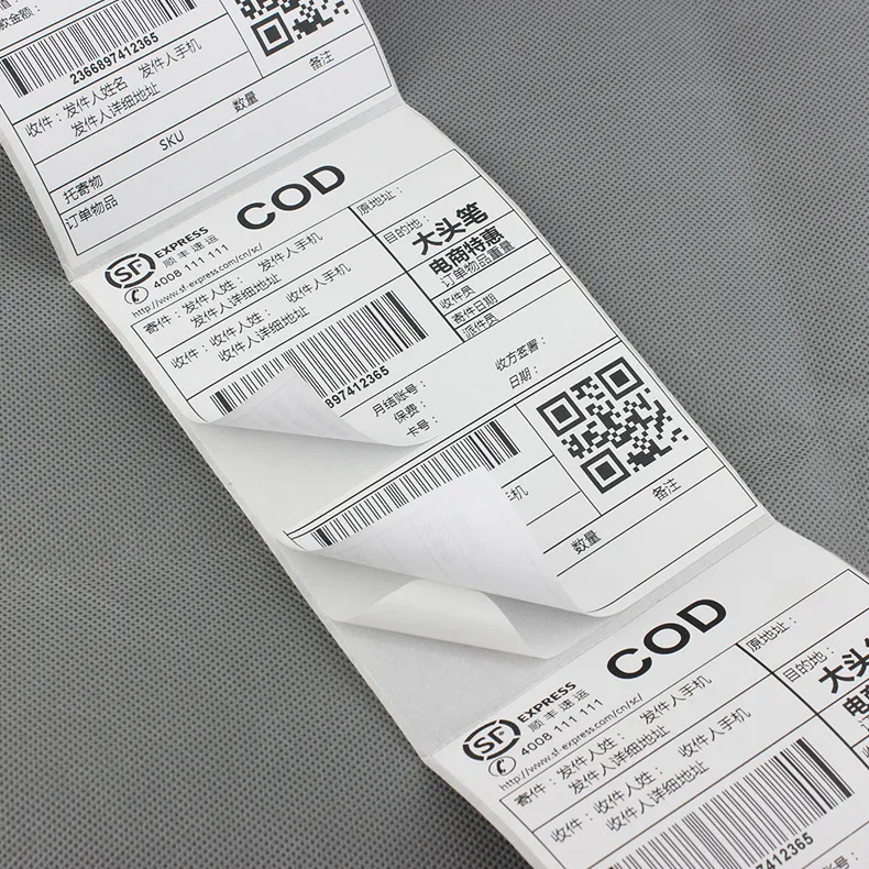 Factory Wholesale A6 4x6 Shipping Label Direct Thermal Paper Roll Sticker With Printer Label Sticker