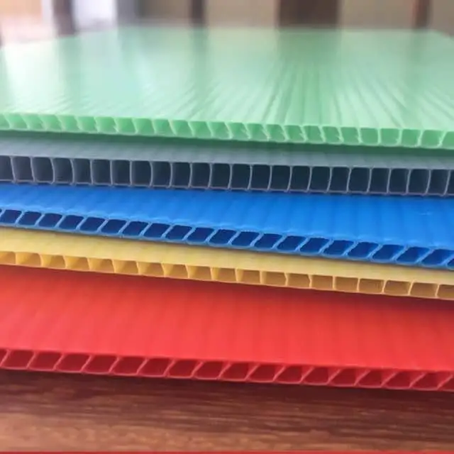 Cheap price corrugated plastic cardboard, pp hollow plastic sheets