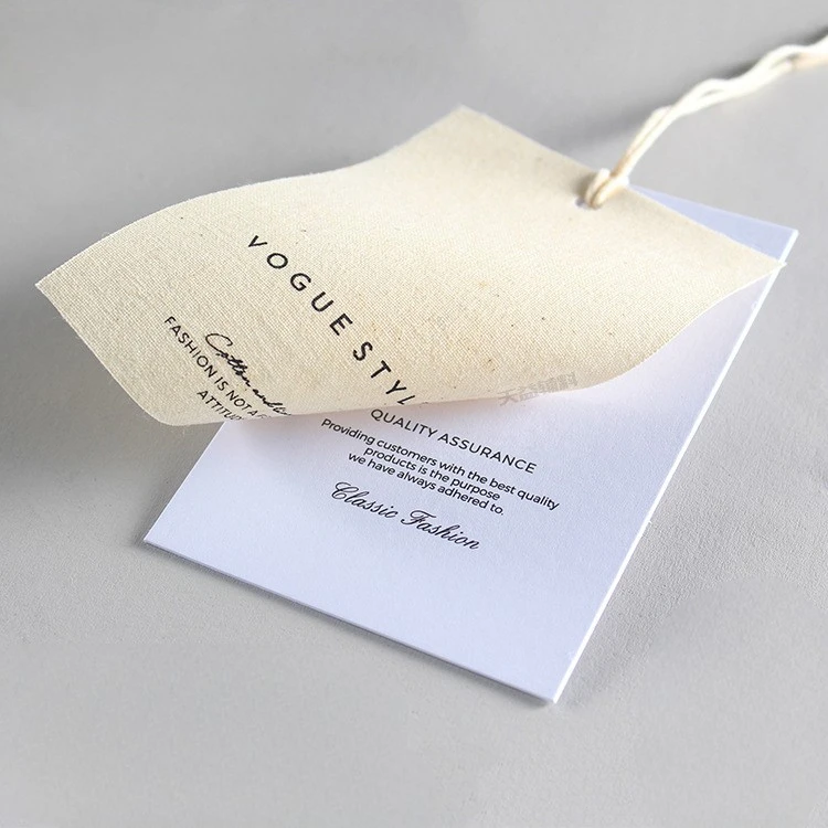 Clothing tag fashion fashion brand literary simple cotton and linen material simple tag design tag