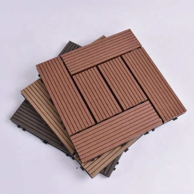 wpc interlocking decking tiles balcony waterproof outdoor DIY Wpc Tiles