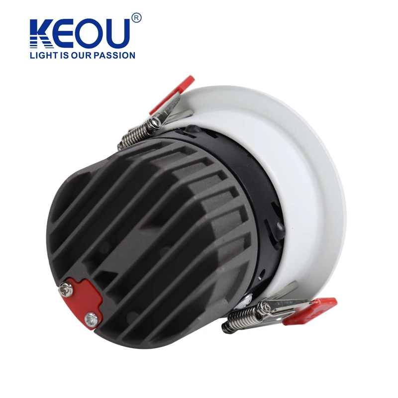 Hot Selling Spring fixed removable module black recessed 7W 9W 12W aluminium  COD chip LED spotlight for office