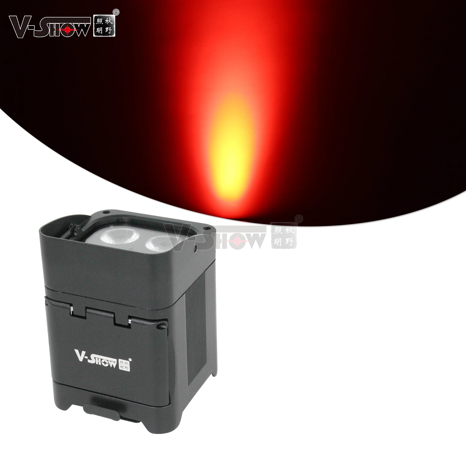 V-Show 4 * 18w RGBWA UV 6in1 Waterproof Battery Powered Wireless Uplights Led Par Lights For Wedding Party