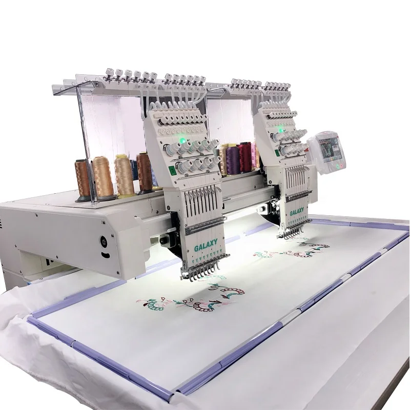 С двумя головками для вышивальной машины 2 с двойным блесток бисер легко coriding устройства 12 цветов 15 иголок