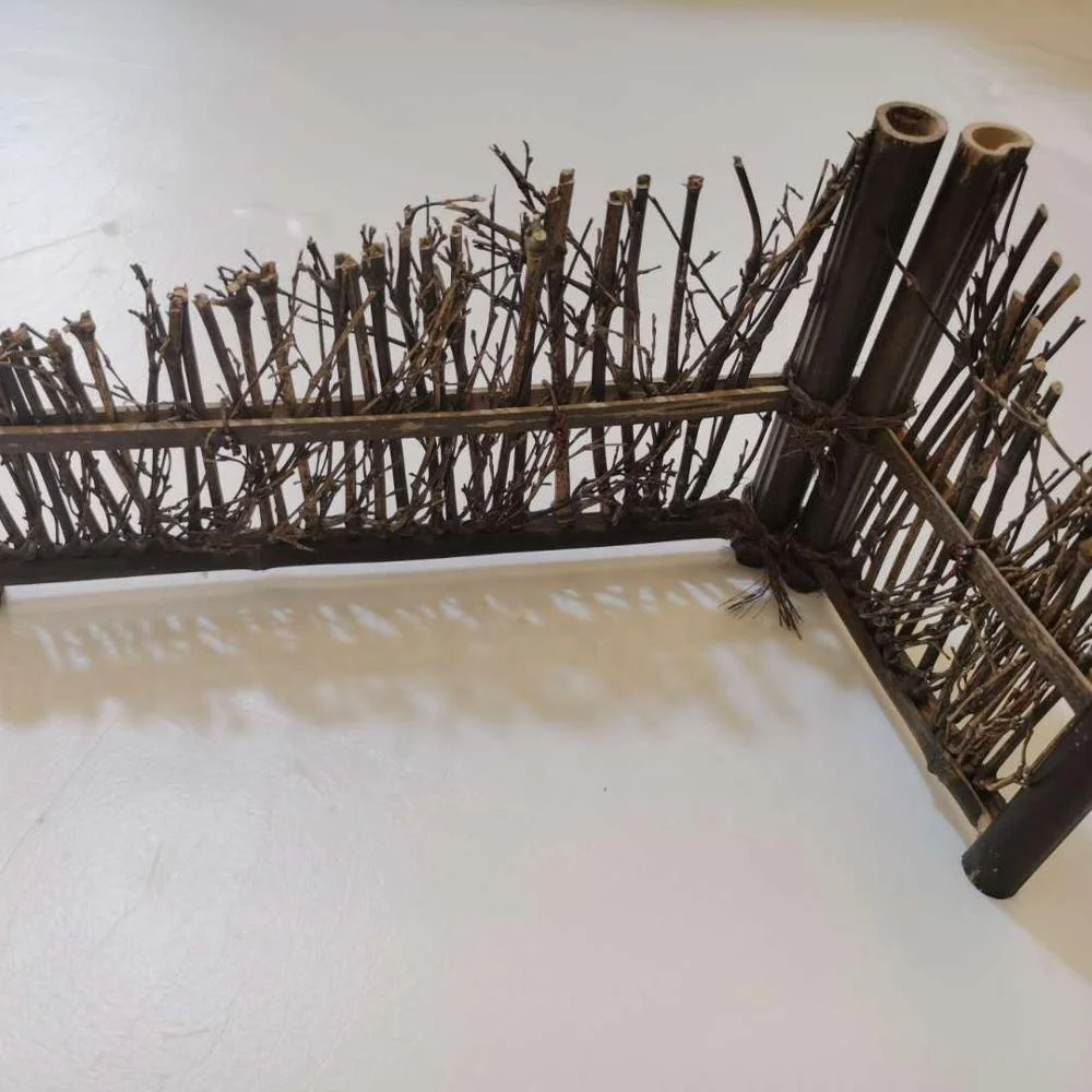 
Two fold inclined side screen pure natural environment protection black bamboo tea ceremony 