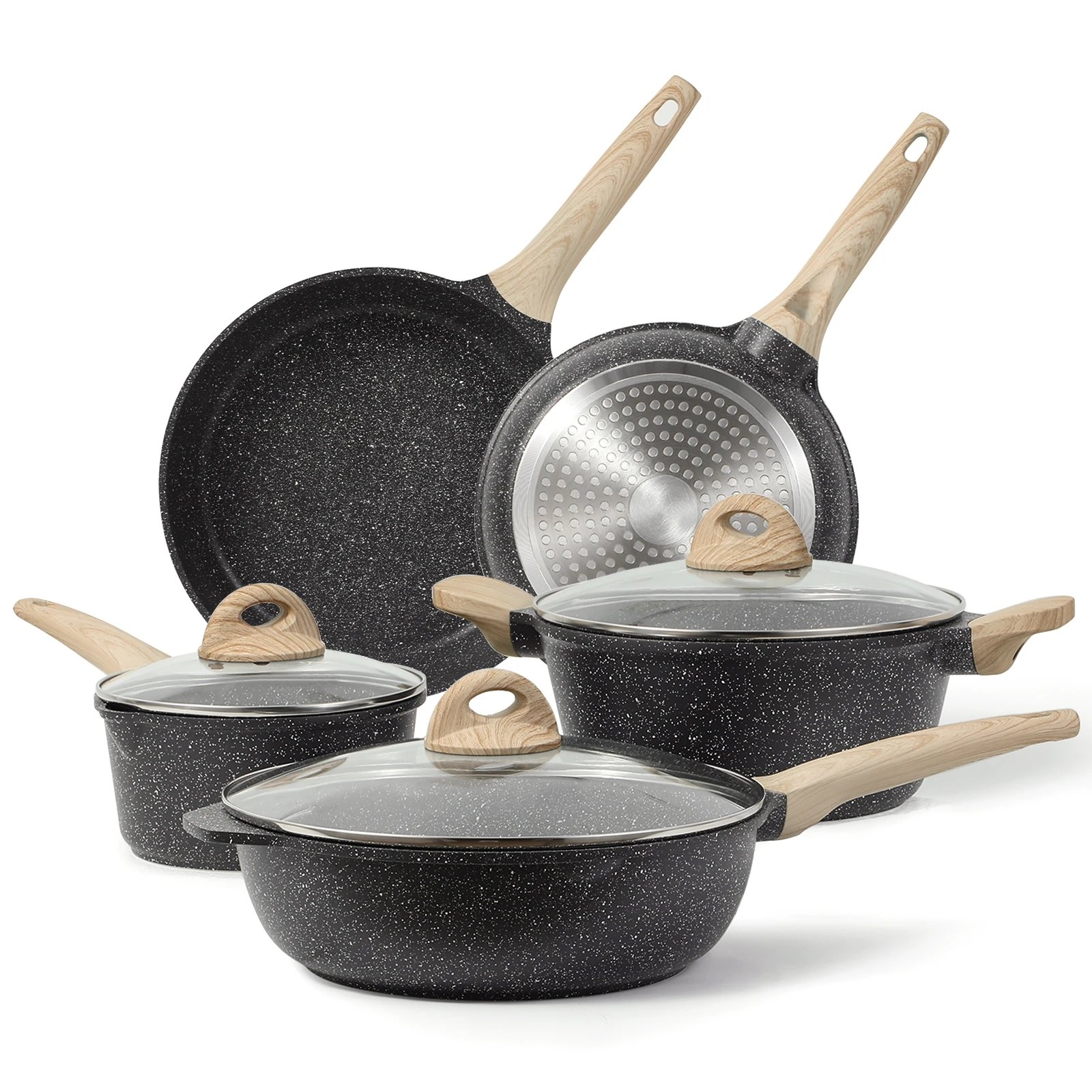 Food Safe Die-casting Cookware Frying Pan Small Egg Pancake Small Pan Sauce Pots Ware Non Stick Handle Skillet For Eggs Pan