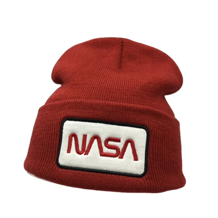 Custom embroidered winter hats striped winter hats organic knitted beanies for men