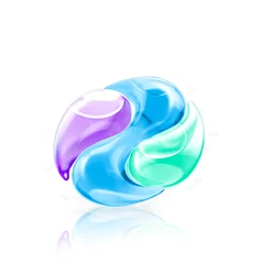 OEM High Quality Laundry Pod Water Soluble Lasting Smell Liquid Laundry Detergent Capsules 3 cavity laundry beads