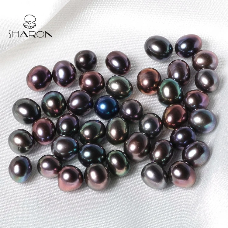
Wholesale 6.5-7mm AAA Natural Fresh water Peacock Oval Rice Loose Freshwater Pearl 