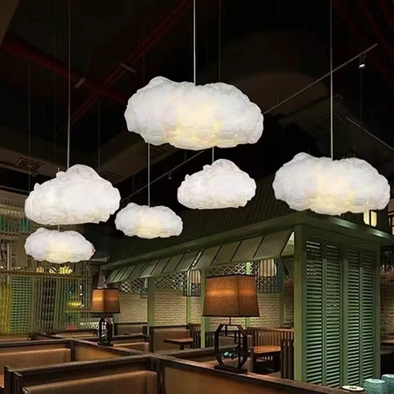 Modern creative cloud LED chandelier decoration girl room lighting suitable for bedroom dining room pendent lamp