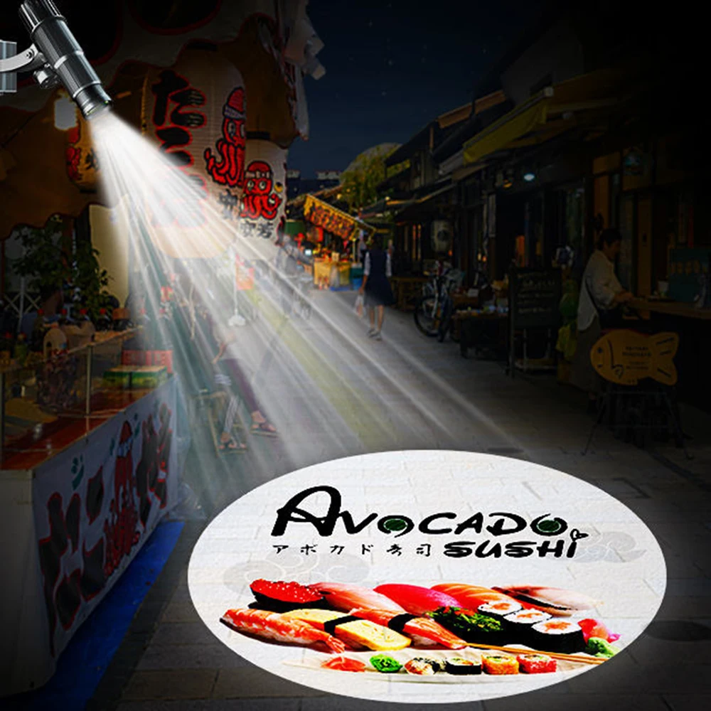 80W IP67 Outdoor Waterproof Advertising Gobo Projector Light Customizable Logo Floor Lamp with CE Certification