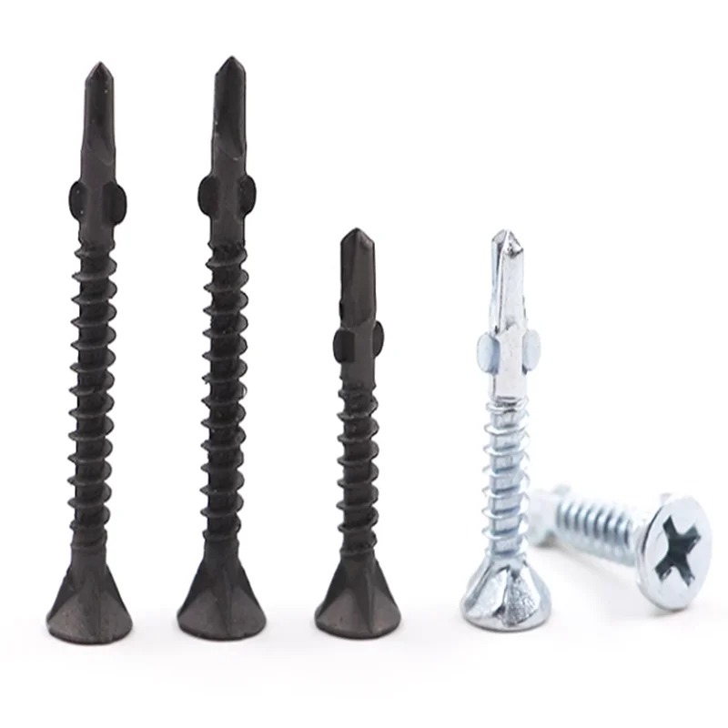 CSK Head Self Drilling Screw With 2 Ears Steel Zinc Plated Phillips Flat Head Self Drilling Screws With wings