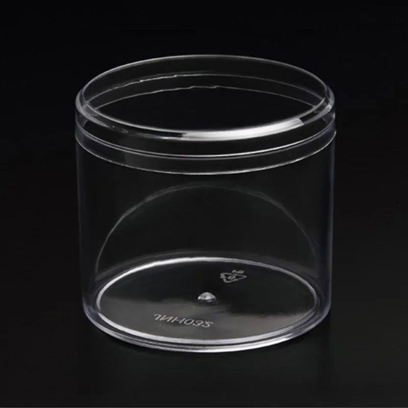 Wholesale JNH032 Custom Transparent Cylindrical PS Injection Molded Boxes for Box Cakes Biscuits Snacks Package Containers Boxes