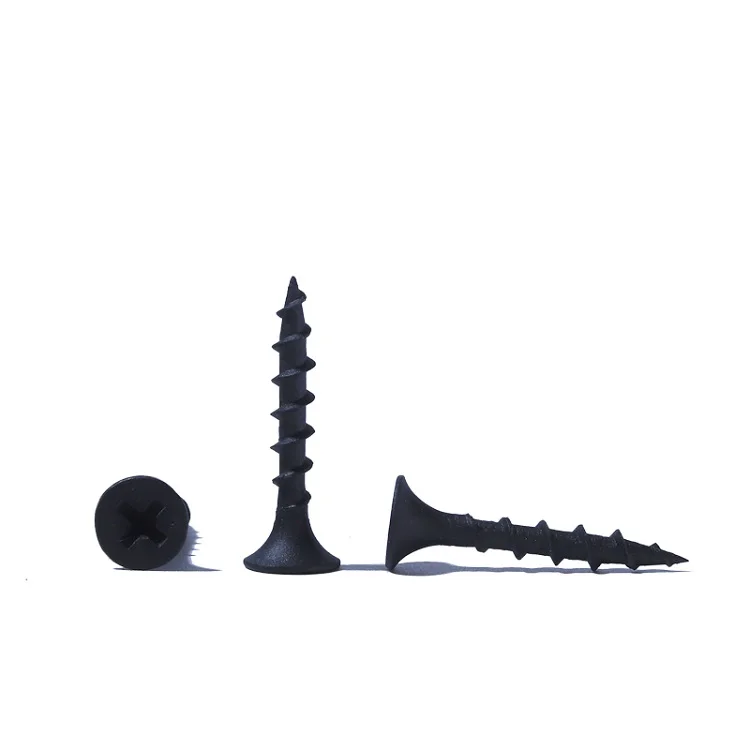 Baysundor #6 M3.5 Phosphate Coarse Thread Dry Wall Mdf Drywall Gun Screw Self Tapping Gypsum Black for Wood