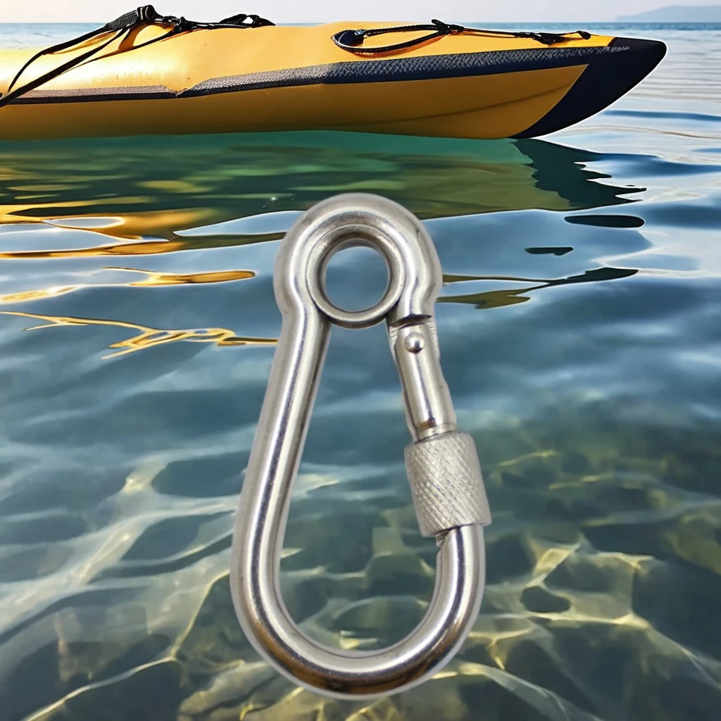 M9 316 Marine Grade Stainless Steel Carabiner Scuba Diving Outdoor Climbing Heavy Duty Spring Hook Screw Locking Hanger Usage