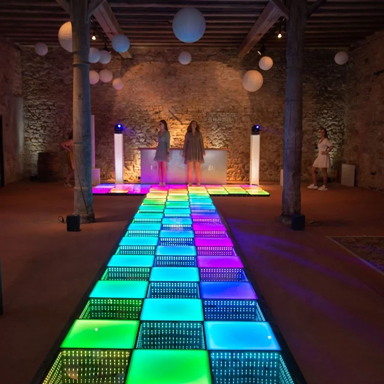 outside magic 3d illuminated glass flower dance floor led carpet