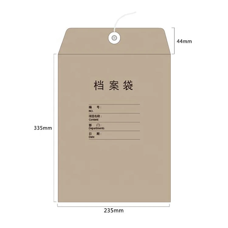 Пользовательская Мода, хорошая цена, бумажный пакет для файлов из крафт-бумаги, пользовательский контент