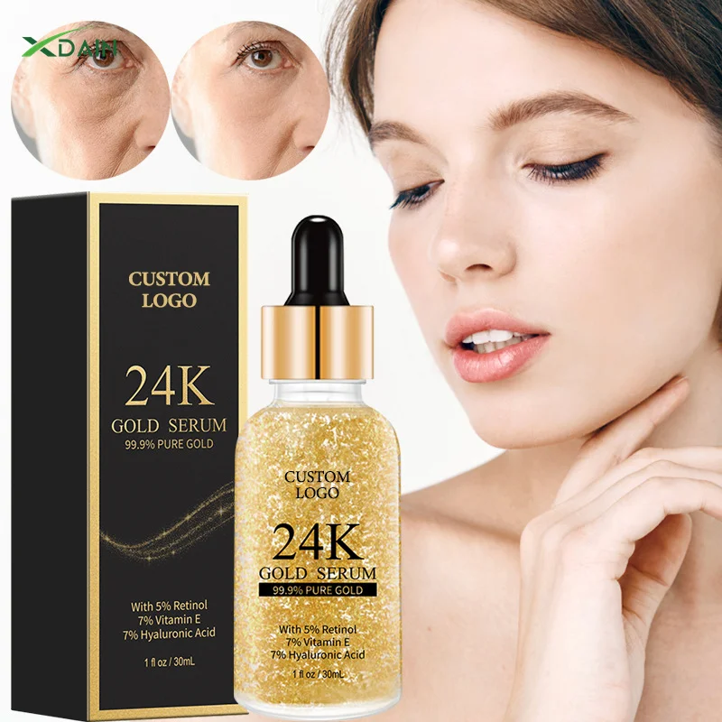 Custom Moisturizing 24 K Gold Face Serum Whitening Skin Care Niacinamide Hydrating Anti-aging Skincare Acne Serum