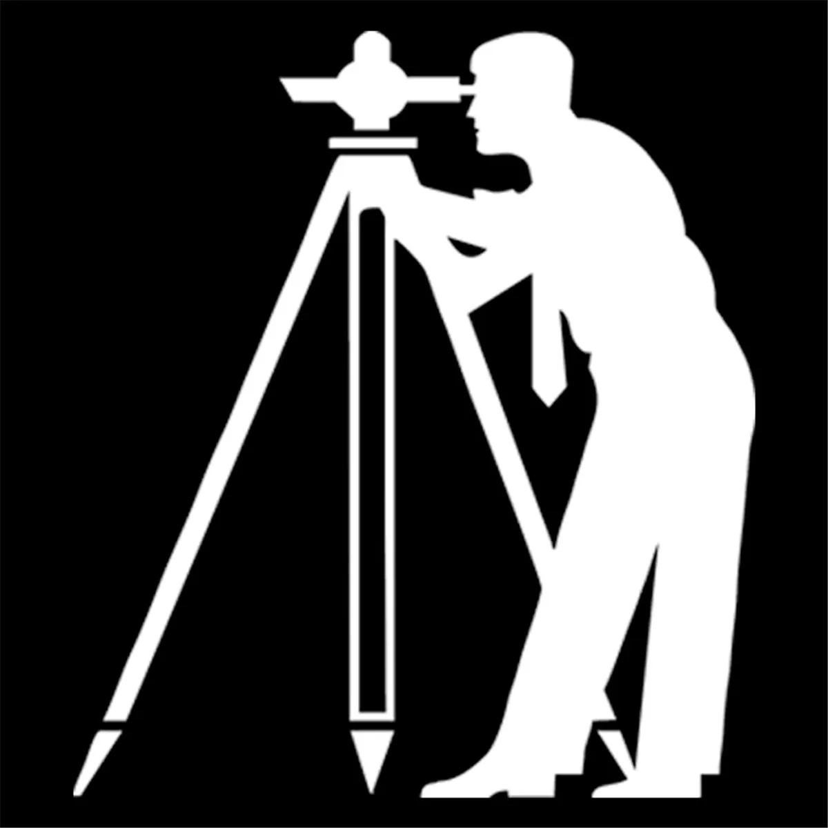 Engineer Surveying Car Window Door Wall Bumper Laptop Decal Vinyl Sticker Gift Die Cut Decals Laptop Window Glass