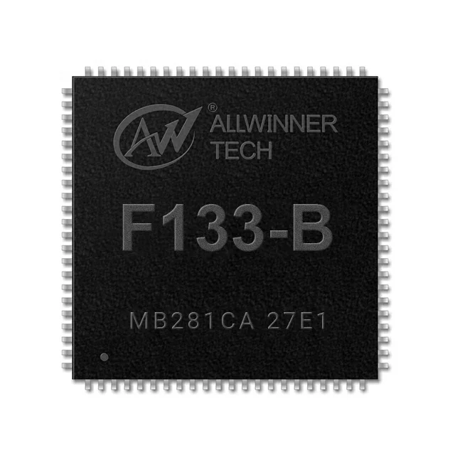 Allwinner latest video decoding processor F133-B  supporting NTSC and PAL format integrates a 64-bit processor with RISC CPU