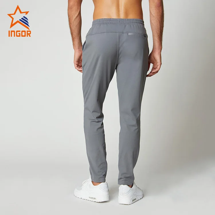 Ingor Slim Leg Polyester Pants Casual Mens Pant