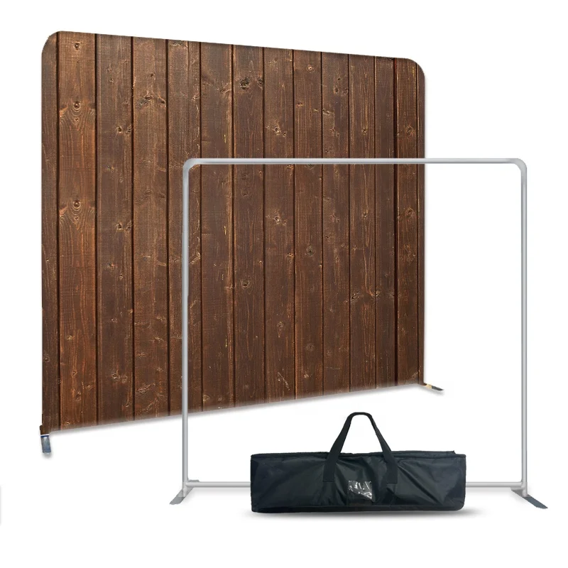 8x8ft straight collapsible aluminum tube stand tension fabric pillow case photo booth backdrop