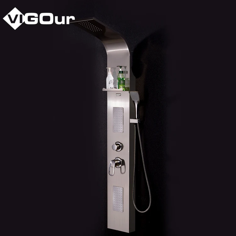 high Precision high load thermo square faucet shower column bathroom shower panel
