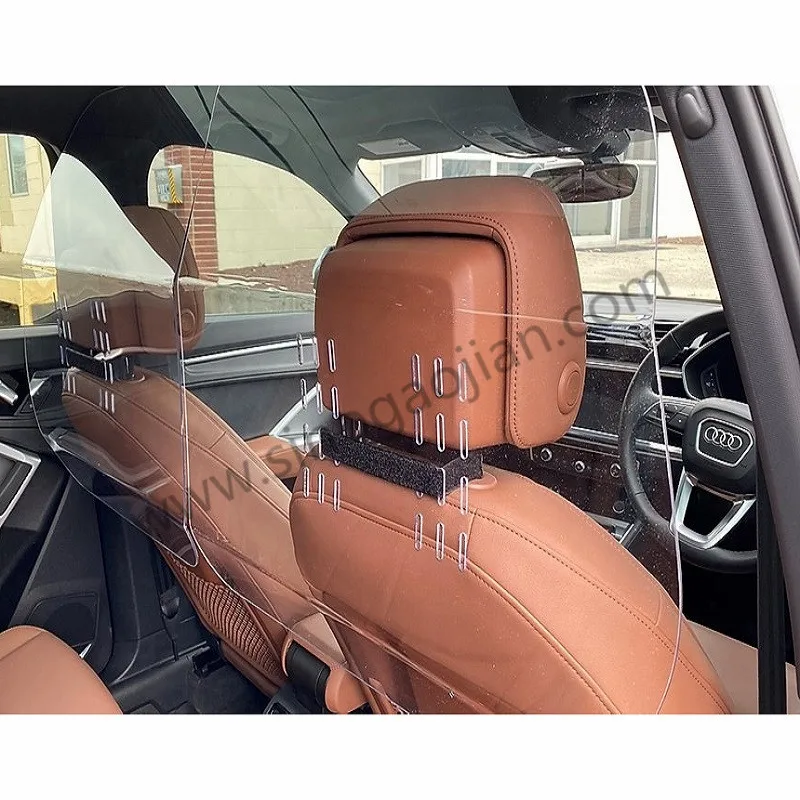 Clear acrylic partitions portable Sneeze Guard for car bus taxi driver