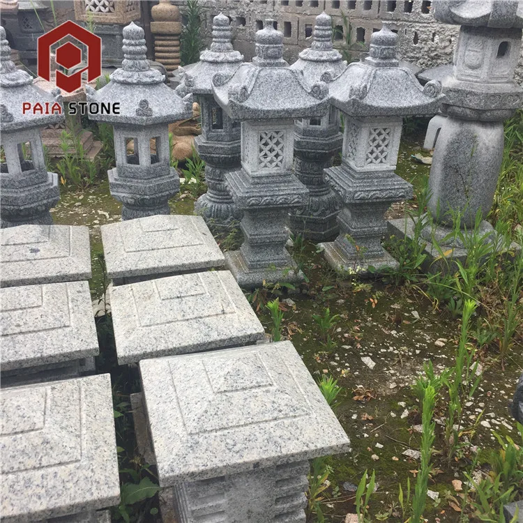 Hand Carved Antique Polished Style Granite Chinese Stone Lantern