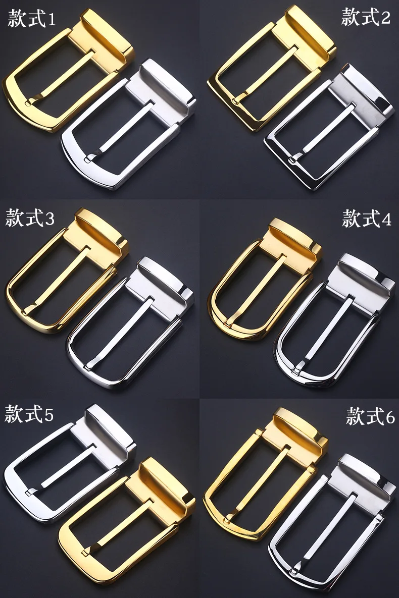 Hot Selling Pvd Plating 35mm/39mm Wide Stainless Steel Pin Buckle Luxury Pin Belt Buckles For Men