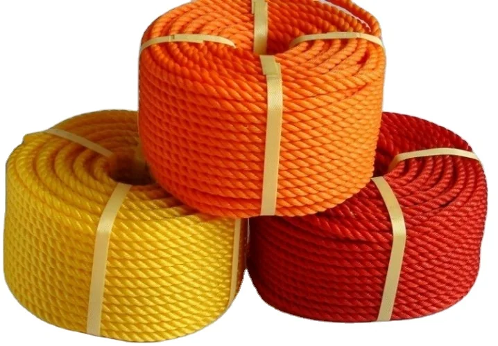 High Quality PE Danline Colorful 3-4 Strands Twisted Monofilament Rope for Marine Transport Fishing Agriculture Hardware