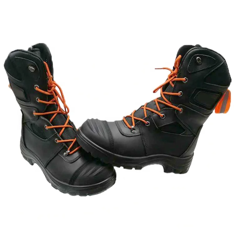 China Men Wear Foot Shank Protect Rescue Leather Composite toe Safety Boots