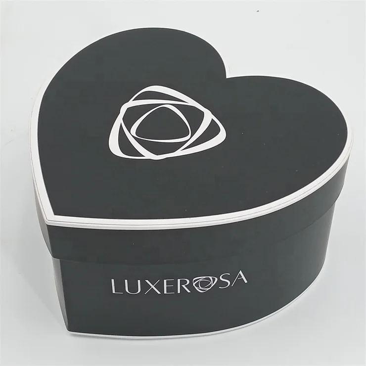Custom Logo Fancy Heart Bouquet Box Paper Packaging Box for Flower