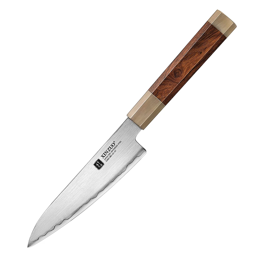 XINZUO Japanese ZDP189 Composite Steel Utility Knife Sharp Desert Ironwood Handle Multifunctional Kitchen Petty Knives