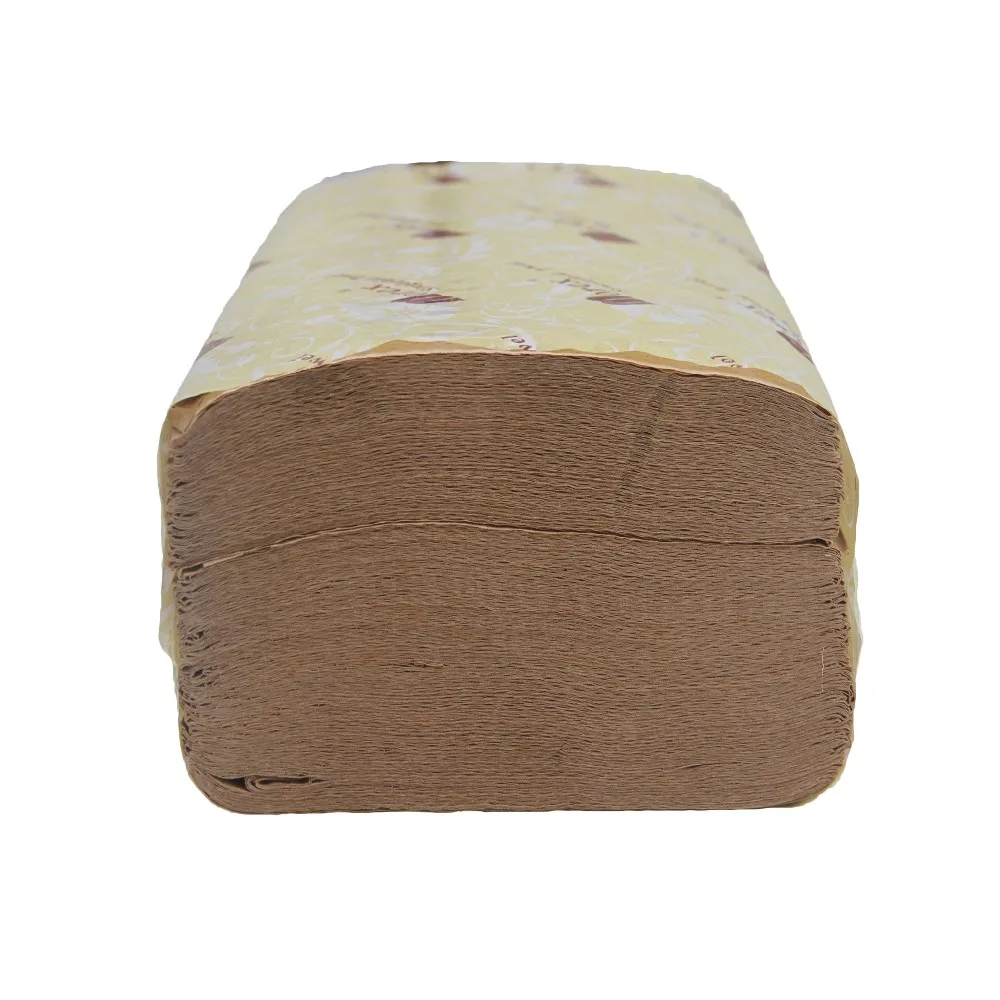 Recycled Paper Hand Towel Eco-friendly Brown Commercial Paper Towel Public Toilet