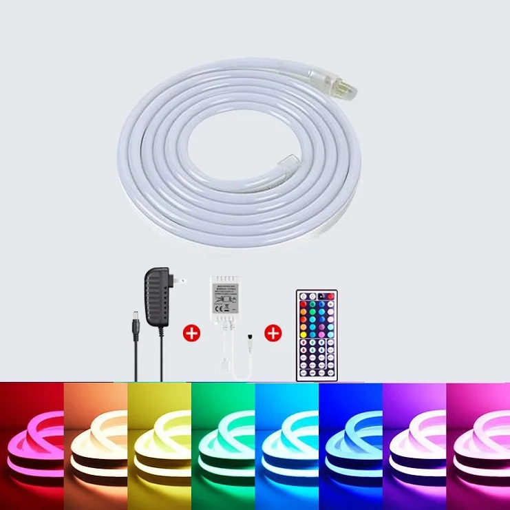 High quality and wholesale price RGB silicone flex neon strip light neon light kit