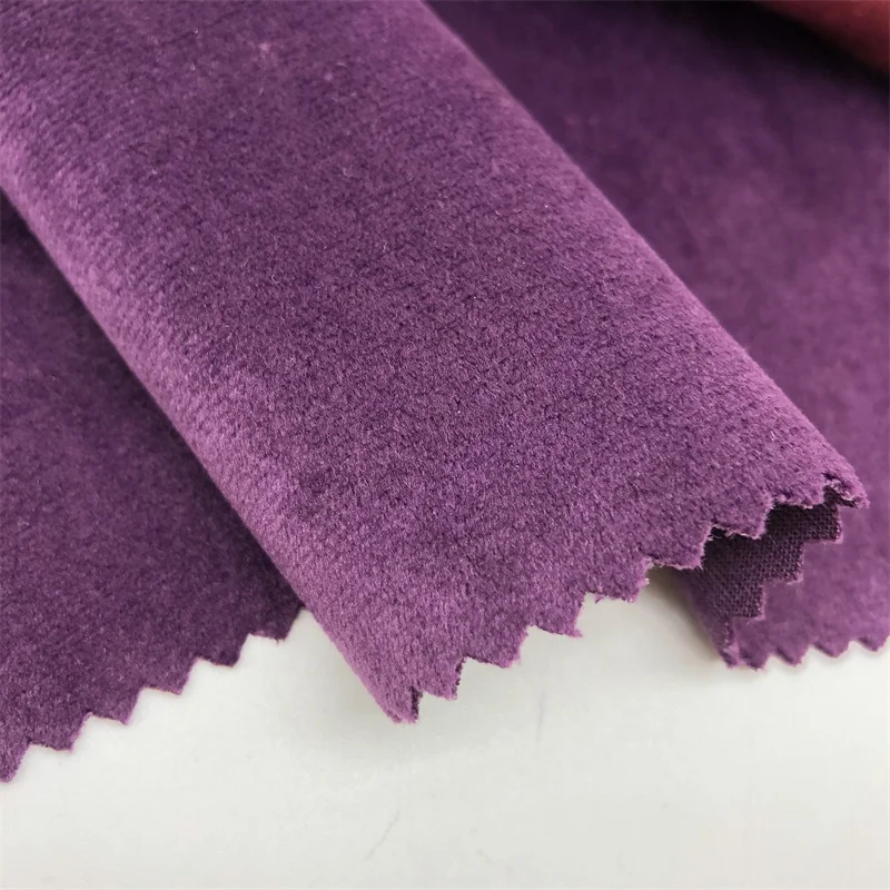 100 Polyester velvet Holland velvet polyester knit sofa fabric for furniture textile