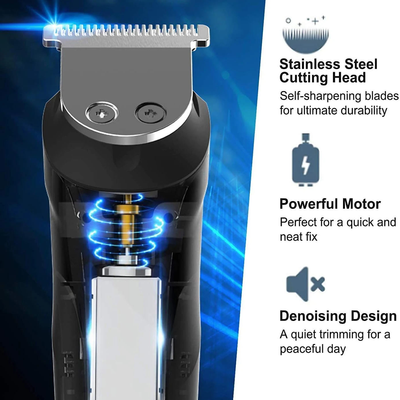 Hair Trimmergrooming Hair Trimmers Clipperstrimmer Set Electric Behair Cut Machine Clipper Set Customized Waterproof IPX4 6 in 1