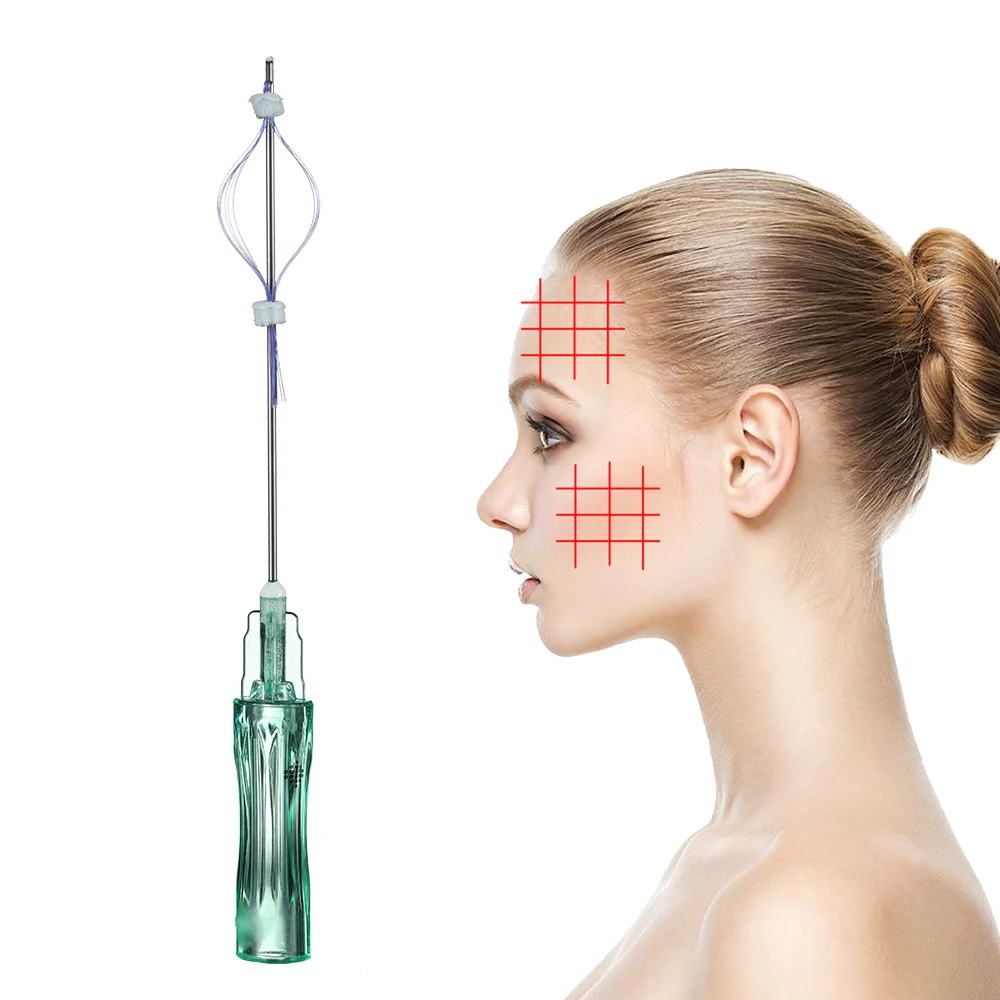 Plastic Surgery Disposable Suture 21G 38mm PDO Multi Thread with Half-blunt Cannula